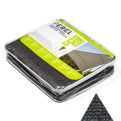 Εικόνα της Πανί Σκίασης Perel Τρίγωνο 5 x 5 x 5 m Anthracite GSS3500PEC