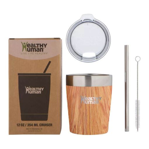 Εικόνα της Ποτήρι Θερμός Healthy Human 354ml Natural Wood