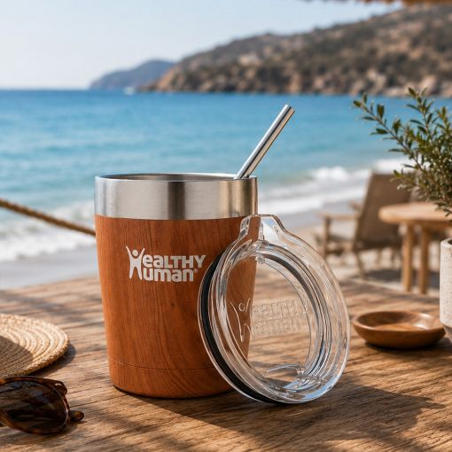 Εικόνα της Ποτήρι Θερμός Healthy Human 354ml Natural Wood