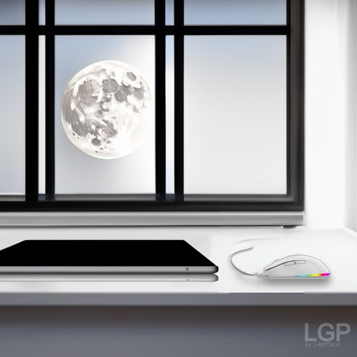 Εικόνα της Ποντίκι LGP White Moon RGB Gaming White LGP022193