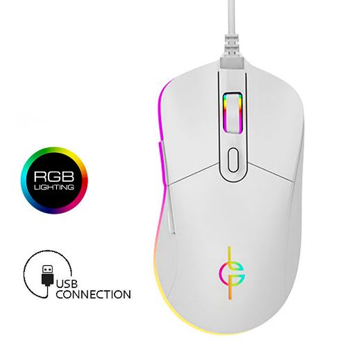 Εικόνα της Ποντίκι LGP White Moon RGB Gaming White LGP022193