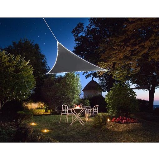 Εικόνα της Πανί Σκίασης Perel Τρίγωνο με 107 LED 3.6 x 3.6 x 3.6 m Anthracite GSST36MLEDSPA