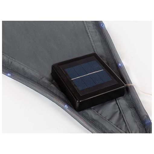Εικόνα της Πανί Σκίασης Perel Τρίγωνο με 107 LED 3.6 x 3.6 x 3.6 m Anthracite GSST36MLEDSPA