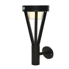 Εικόνα της Ηλιακό Επιτοίχιο Φωτιστικό Lumineo Tarragona Warm White με Αισθητήρα Κίνησης & Σκότους Black 897670