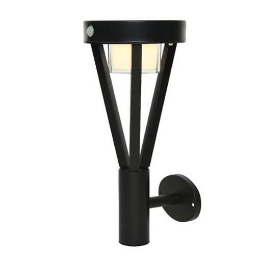 Εικόνα της Ηλιακό Επιτοίχιο Φωτιστικό Lumineo Tarragona Warm White με Αισθητήρα Κίνησης & Σκότους Black 897670