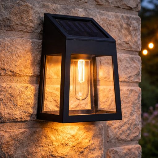 Εικόνα της Ηλιακό Επιτοίχιο Φωτιστικό Progarden Warm White 9x6.5x13 cm Black DX9954030