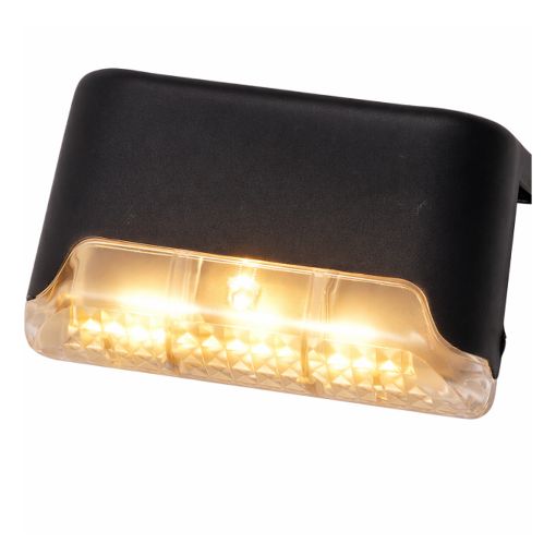 Εικόνα της Ηλιακό Επιτοίχιο Φωτιστικό Progarden Warm White 8x4x4.5 cm 4τμχ Black DX9954050