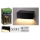 Εικόνα της Ηλιακό Επιτοίχιο Φωτιστικό Progarden Warm White 12x45x6 cm 2τμχ Black DX9954090