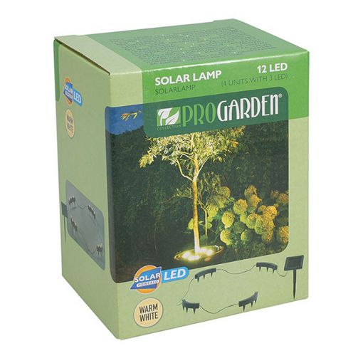 Εικόνα της Ηλιακό Φωτιστικό Δέντρου Progarden 12 LED Warm White 130 x 15 x 55 mm 4τμχ Black DX9954000