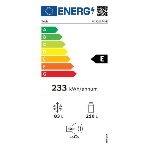 Εικόνα της Ψυγειοκαταψύκτης Tesla RC3201FHXE Total No Frost 293lt Inox