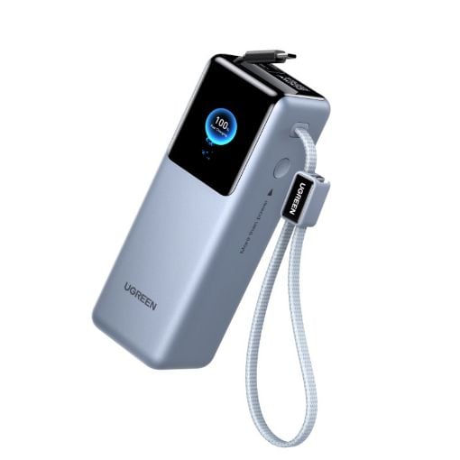 Εικόνα της Power Bank Ugreen PB728 USB-C/USB-A & Built-In Cables 25000mAh 200W Light Blue 75702B
