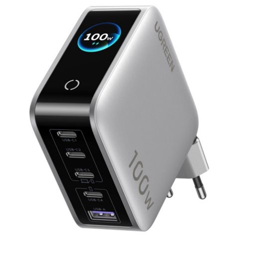 Εικόνα της Φορτιστής Ugreen X773 4x USB-C & USB-A GaN 100W Gray 65620B