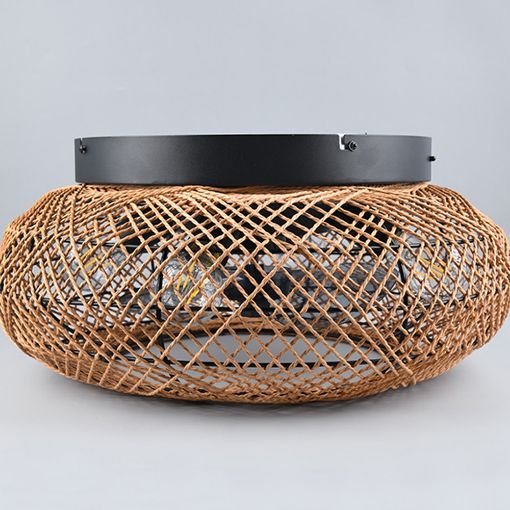 Εικόνα της Ανεμιστήρας Οροφής Trio Lighting Lillesand 50cm με Φωτισμό E27 & Τηλεχειριστήριο Brown R67302126