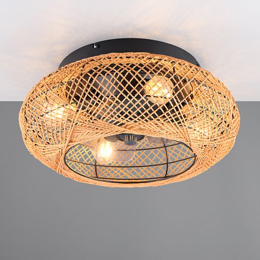 Εικόνα της Ανεμιστήρας Οροφής Trio Lighting Lillesand 50cm με Φωτισμό E27 & Τηλεχειριστήριο Brown R67302126