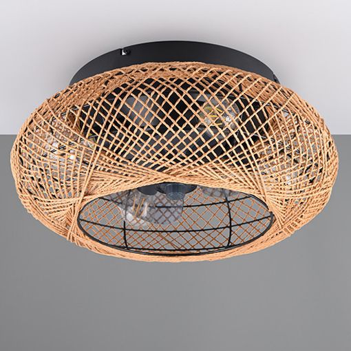 Εικόνα της Ανεμιστήρας Οροφής Trio Lighting Lillesand 50cm με Φωτισμό E27 & Τηλεχειριστήριο Brown R67302126