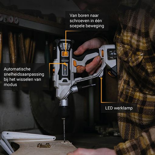 Εικόνα της Δραπανοκατσάβιδο Μπαταρίας Batavia Maxxpack Twindrill 18V με Μπαταρία 2Ah και Φορτιστή 2.4Ah White/Black 7064057