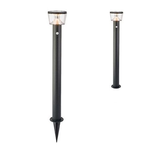 Εικόνα της Ηλιακό Φωτιστικό Κολωνάκι Lumineo Badalona 94 cm με Αισθητήρα Κίνησης & Σκότους Black 895205