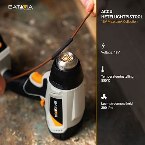 Εικόνα της Πιστόλι Θερμού Αέρα Batavia Maxxpack 18V Grey/Black 7064918