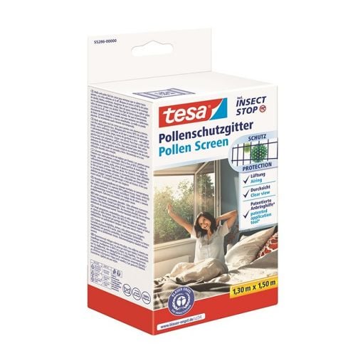 Εικόνα της Σίτα Παραθύρου Tesa Insect Stop με Προστασία από Γύρη 130x150cm Σταθερή Ανθρακί 55286-00000-01