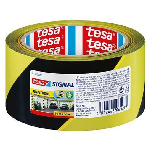 Εικόνα της Αυτοκόλλητη Ταινία Σήμανσης Tesa Universal Signal 50mm x 66m Black/Yellow 58133-00000-02