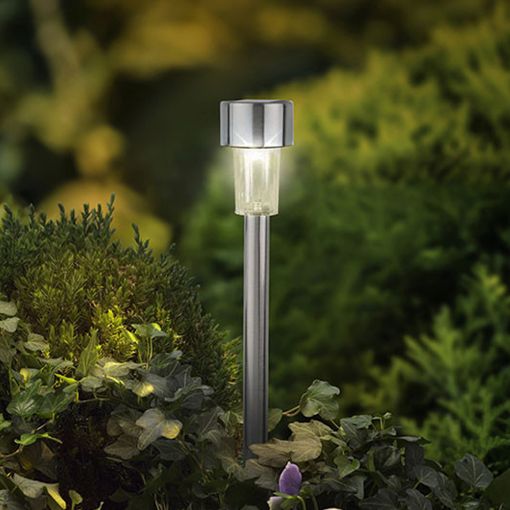 Εικόνα της Ηλιακό Καρφωτό Φωτιστικό Κήπου Lumineo Warm White 4.5x24 cm Silver 894537
