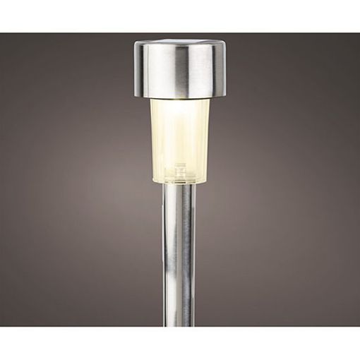 Εικόνα της Ηλιακό Καρφωτό Φωτιστικό Κήπου Lumineo Warm White 4.5x24 cm Silver 894537