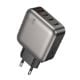 Εικόνα της Φορτιστής Lamtech GaN 3x USB-C & USB-A PD/QC3.0 67W Grey LAM980428