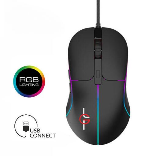 Εικόνα της Ποντίκι LGP Uranus RGB Gaming Black LGP021738