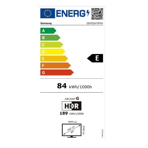 Εικόνα της Τηλεόραση Samsung QN70F 65" Neo QLED 4K UHD Smart HDR (2025) QE65QN70FAUXXH