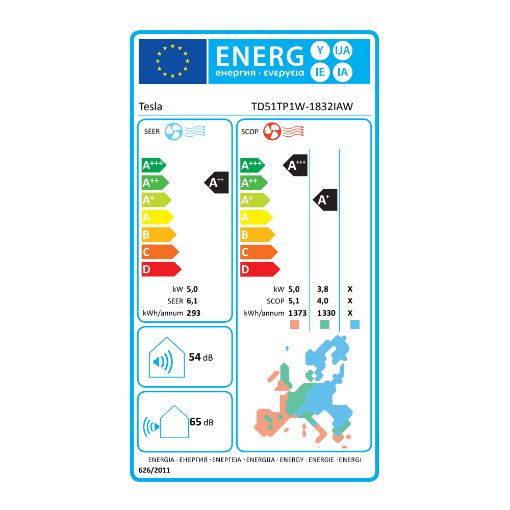 Εικόνα της Κλιματιστικό Inverter Tesla Ambient TD51TP1W-1832IAW WiFi 18.000 BTU A++/A+ White