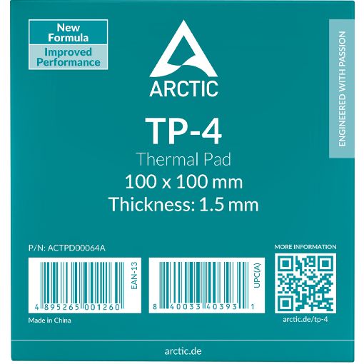 Εικόνα της Arctic TP-4 Premium Performance Thermal Pad 100x100mm 1.5mm ACTPD00064A