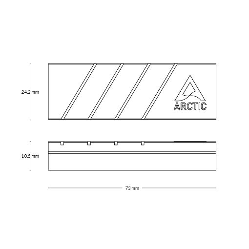 Εικόνα της SSD Cooler Arctic M2 Pro for M.2 Drives Black ACOTH00001A