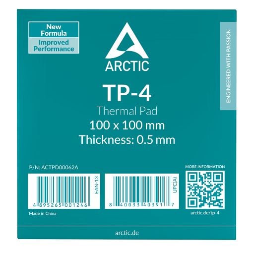 Εικόνα της Arctic TP-4 Premium Performance Thermal Pad 100x100mm 0.5mm ACTPD00062A