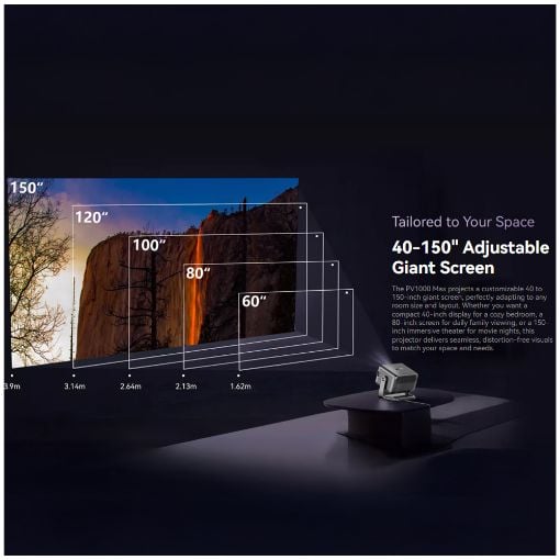 Εικόνα της Projector Blackview PV1000 Max LCD FHD Smart HDR Space Silver