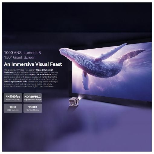 Εικόνα της Projector Blackview PV1000 Max LCD FHD Smart HDR Space Silver