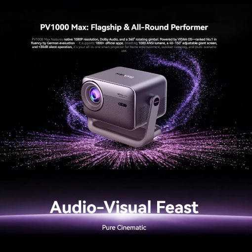 Εικόνα της Projector Blackview PV1000 Max LCD FHD Smart HDR Space Silver