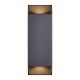 Εικόνα της Επιτοίχιο Φωτιστικό Up & Down Nordlux Nico Square 22 GU10 IP54 Black 2218221003