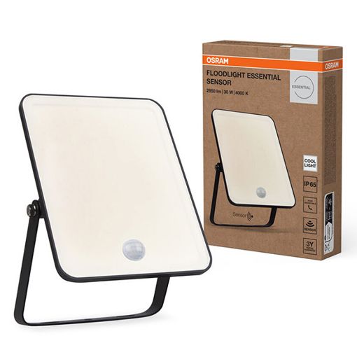 Εικόνα της Προβολέας LED Osram Floodlight 4000K 30W 2850lm με Αισθητήρα Κίνησης IP65 Black