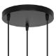 Εικόνα της Ροζέτα Οροφής Nordlux Luana 3-exits Black 2512709003