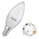 Εικόνα της Λάμπα LED Osram E14 Candle Mat 2700-4000K 470lm 4.9W