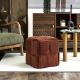 Εικόνα της Σκαμπό Πουφ Home Deco Factory Scott 36x36x38cm Terracotta HD0539