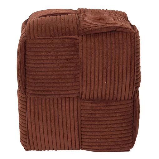 Εικόνα της Σκαμπό Πουφ Home Deco Factory Scott 36x36x38cm Terracotta HD0539