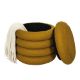 Εικόνα της Σκαμπό Home Deco Factory Atom με Αποθηκευτικό Χώρο 37x42cm Yellow HD0425
