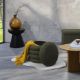 Εικόνα της Σκαμπό Home Deco Factory Atom με Αποθηκευτικό Χώρο 37x42cm Khaki HD0427