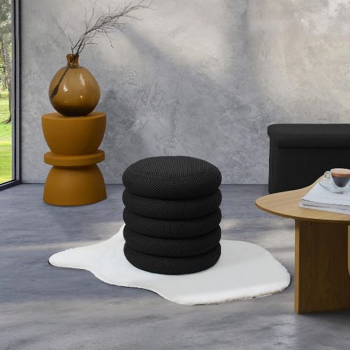 Εικόνα της Σκαμπό Home Deco Factory Atom με Αποθηκευτικό Χώρο 37x42cm Black HD0426