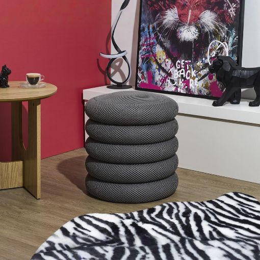 Εικόνα της Σκαμπό Home Deco Factory Atom με Αποθηκευτικό Χώρο 37x42cm Grey HD0428