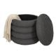 Εικόνα της Σκαμπό Home Deco Factory Atom με Αποθηκευτικό Χώρο 37x42cm Grey HD0428