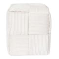 Εικόνα της Σκαμπό Πουφ Home Deco Factory Scott 36x36x38cm Beige HD0538