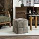 Εικόνα της Σκαμπό Πουφ Home Deco Factory Scott 36x36x38cm Taupe HD0540