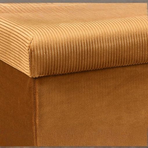 Εικόνα της Σκαμπό Home Deco Factory Giulia Πτυσσόμενο με Αποθηκευτικό Χώρο 77x38x38cm Yellow HD6817
